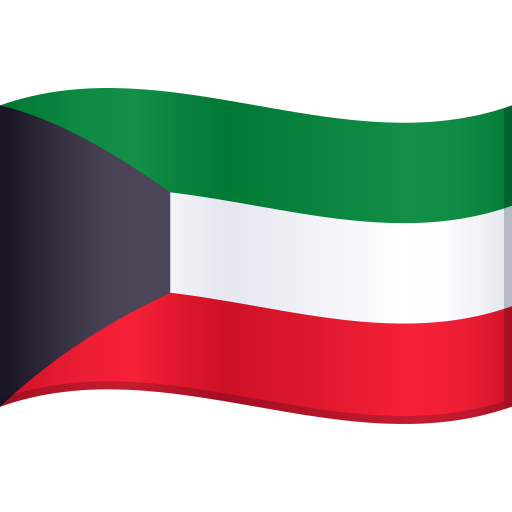 Flag: Kuwait as drawn by JoyPixels in 11.0