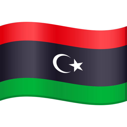 Flag: Libya as drawn by JoyPixels in 11.0
