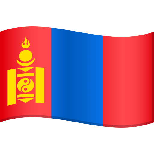 Flag: Mongolia as drawn by JoyPixels in 11.0