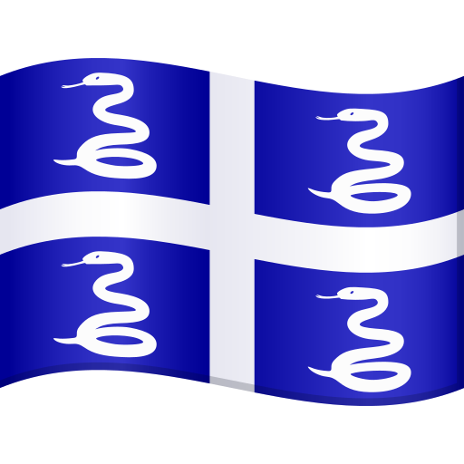Flag: Martinique as drawn by JoyPixels in 11.0