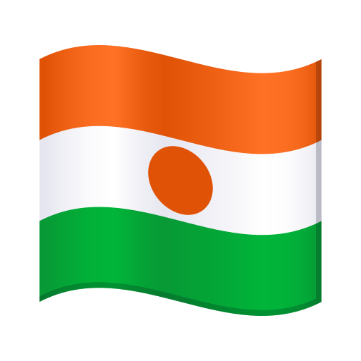Flag: Niger as drawn by JoyPixels in 11.0