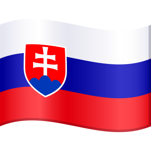 Flag: Slovakia as drawn by JoyPixels in 11.0