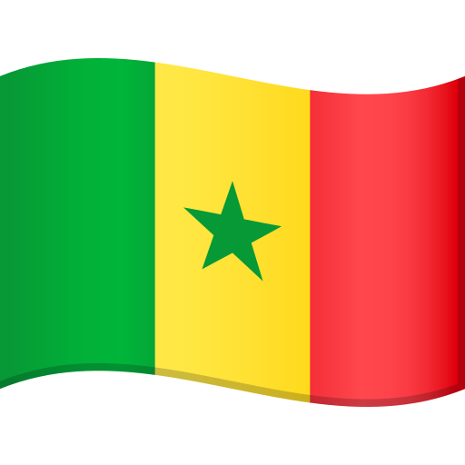 Flag: Senegal as drawn by JoyPixels in 11.0