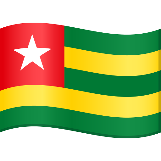 flag: Togo as rendered by JoyPixels
