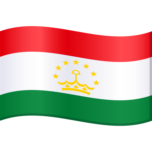 Flag: Tajikistan as drawn by JoyPixels in 11.0
