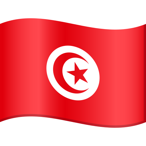 flag: Tunisia as rendered by JoyPixels