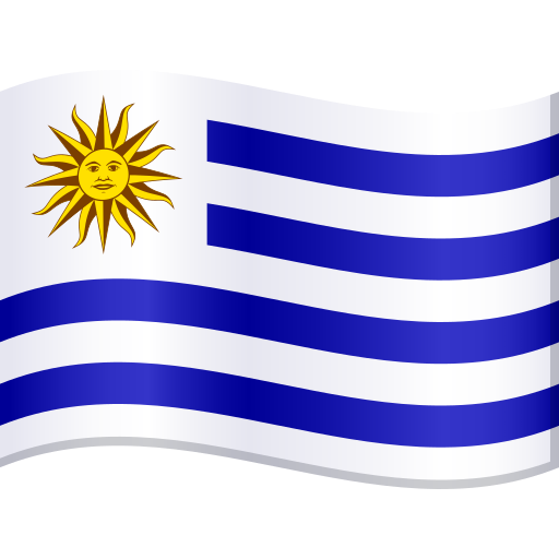 Flag: Uruguay as drawn by JoyPixels in 11.0