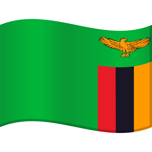 Flag: Zambia as drawn by JoyPixels in 11.0