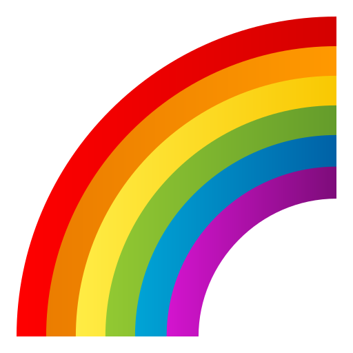 Rainbow as drawn by JoyPixels in 11.0