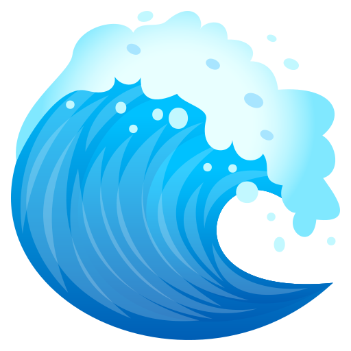 Water Wave as drawn by JoyPixels in 11.0