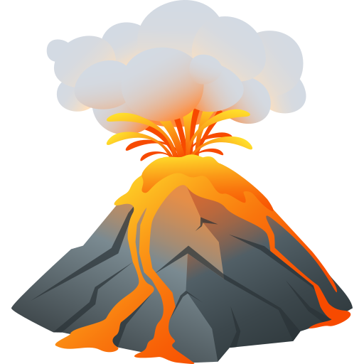 Volcano as drawn by JoyPixels in 11.0