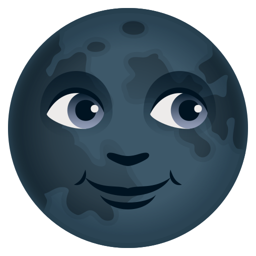 new moon face as rendered by JoyPixels