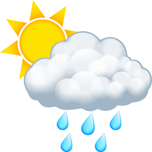 Sun Behind Rain Cloud as drawn by JoyPixels in 11.0