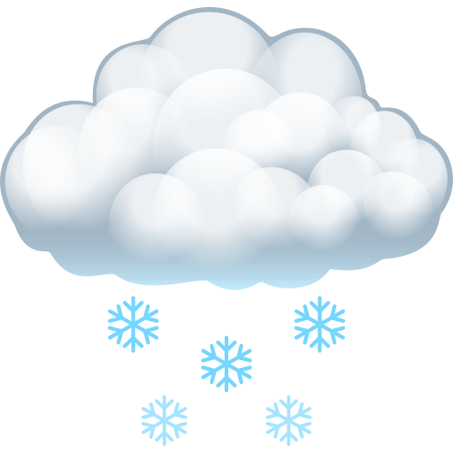 Cloud with Snow as drawn by JoyPixels in 11.0