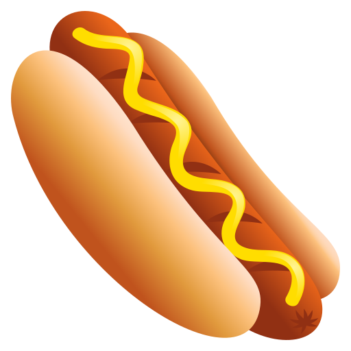 hot dog as rendered by JoyPixels