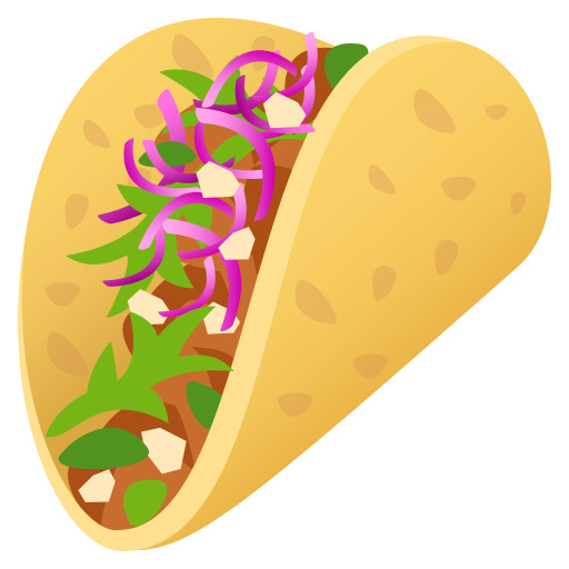 taco as rendered by JoyPixels