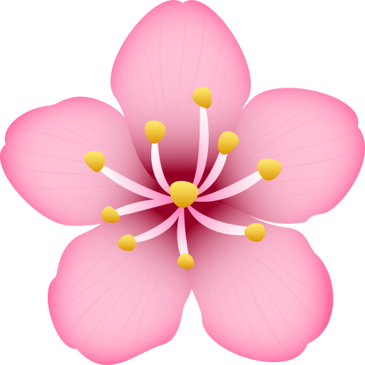 cherry blossom as rendered by JoyPixels