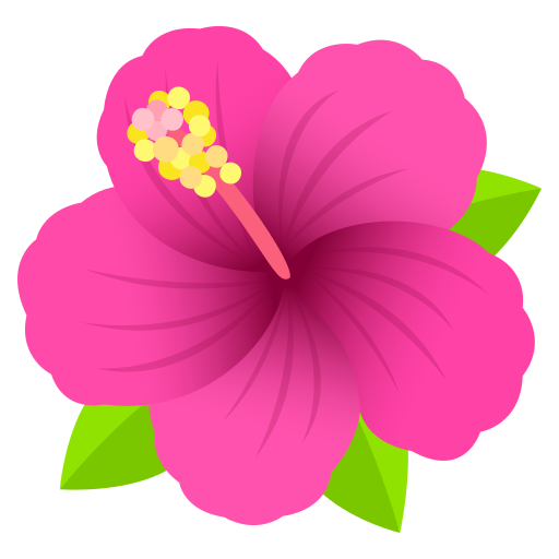 Hibiscus as drawn by JoyPixels in 11.0