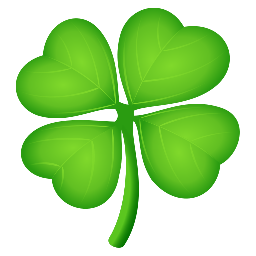 Four Leaf Clover as drawn by JoyPixels in 11.0