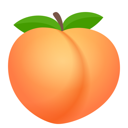 peach as rendered by JoyPixels
