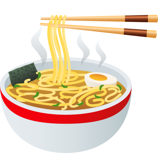 steaming bowl as rendered by JoyPixels