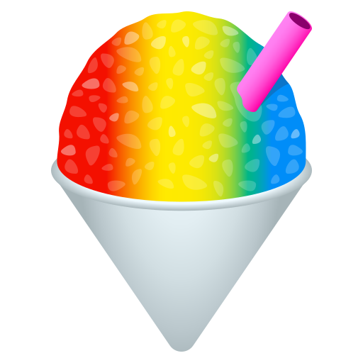 shaved ice as rendered by JoyPixels