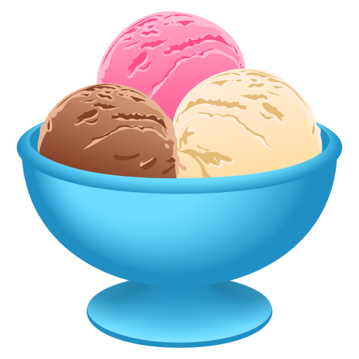 ice cream as rendered by JoyPixels