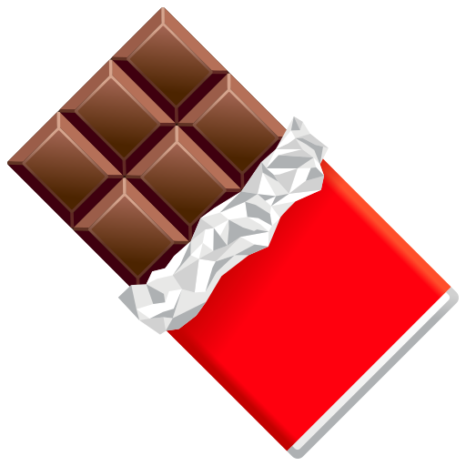 chocolate bar as rendered by JoyPixels