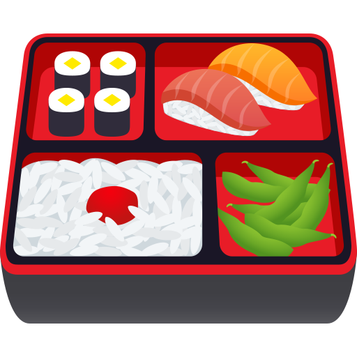 bento box as rendered by JoyPixels