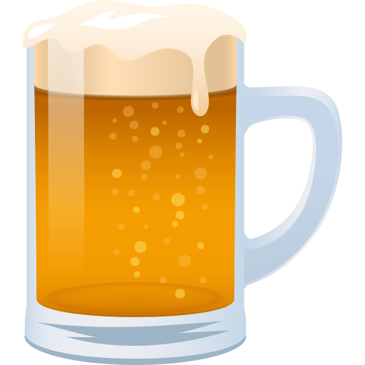 beer mug as rendered by JoyPixels
