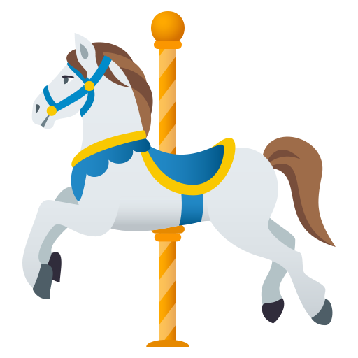 carousel horse as rendered by JoyPixels