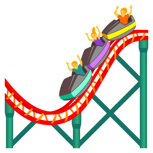 Roller Coaster as drawn by JoyPixels in 11.0