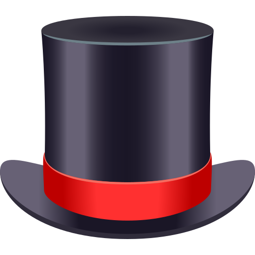 Top Hat as drawn by JoyPixels in 11.0