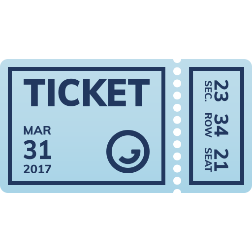Ticket as rendered by JoyPixels