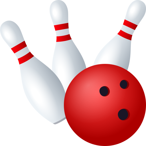 bowling as rendered by JoyPixels