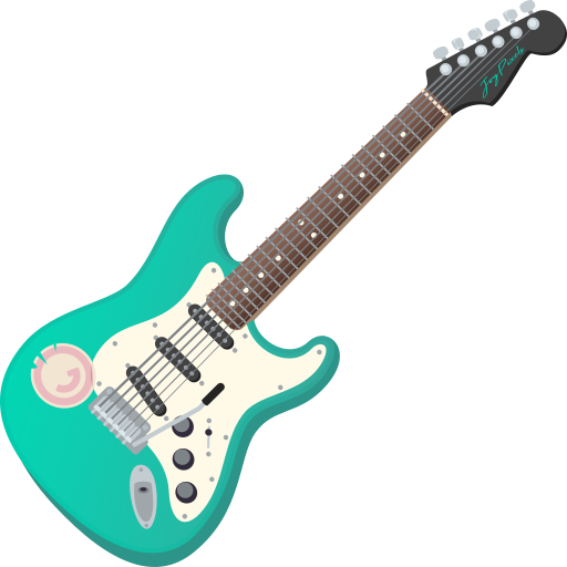 Guitar as drawn by JoyPixels in 11.0