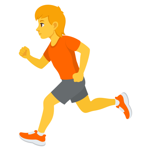 person running as rendered by JoyPixels
