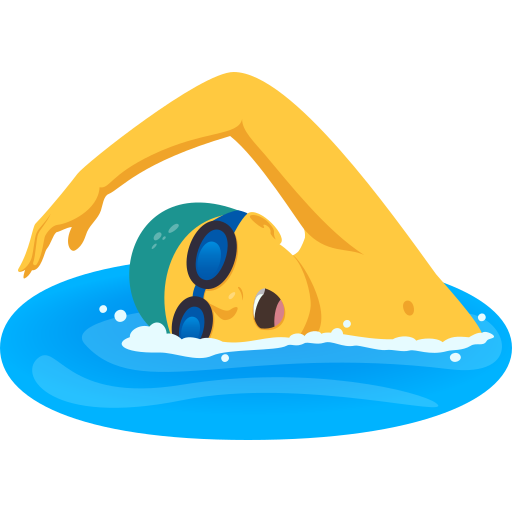 man swimming as rendered by JoyPixels