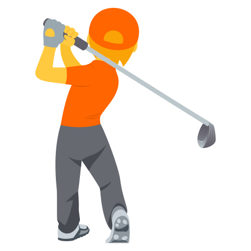 Person Golfing as drawn by JoyPixels in 11.0