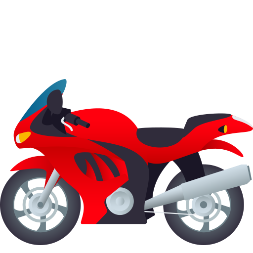 motorcycle as rendered by JoyPixels
