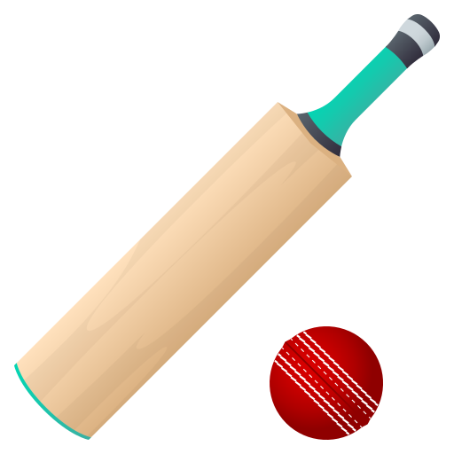 cricket game as rendered by JoyPixels
