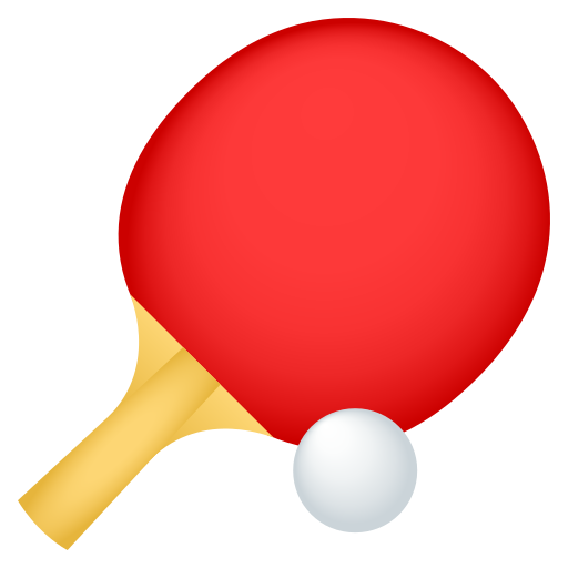 Ping Pong as drawn by JoyPixels in 11.0