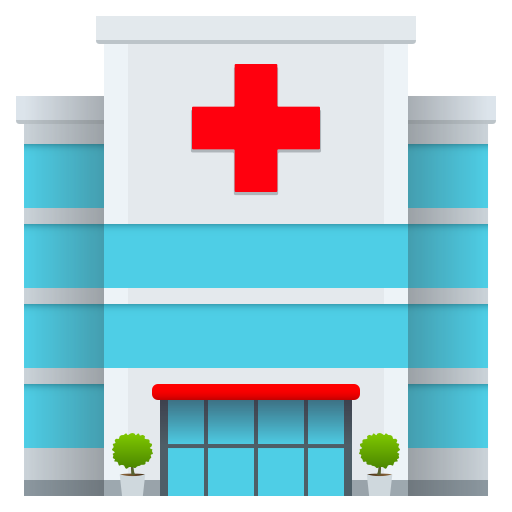 hospital as rendered by JoyPixels