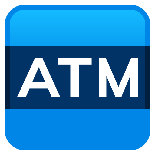ATM sign as rendered by JoyPixels