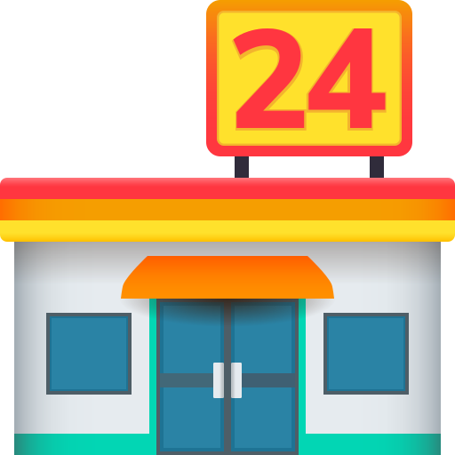 Minimarkt as rendered by JoyPixels