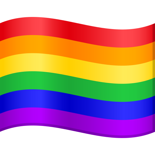 Rainbow Flag as drawn by JoyPixels in 11.0