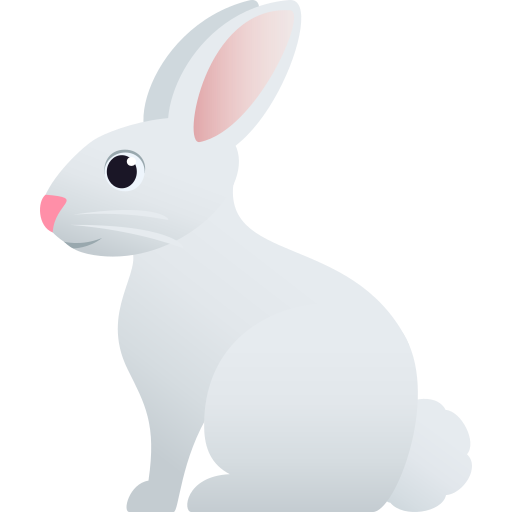 Rabbit as drawn by JoyPixels in 11.0