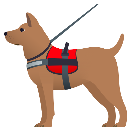 service dog as rendered by JoyPixels