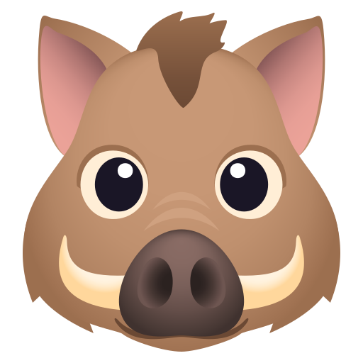 Boar as drawn by JoyPixels in 11.0