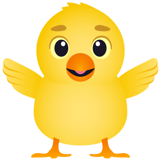 Front-Facing Baby Chick as drawn by JoyPixels in 11.0